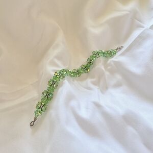 Handcrafted Peridot Swarovski Crystal Bracelet